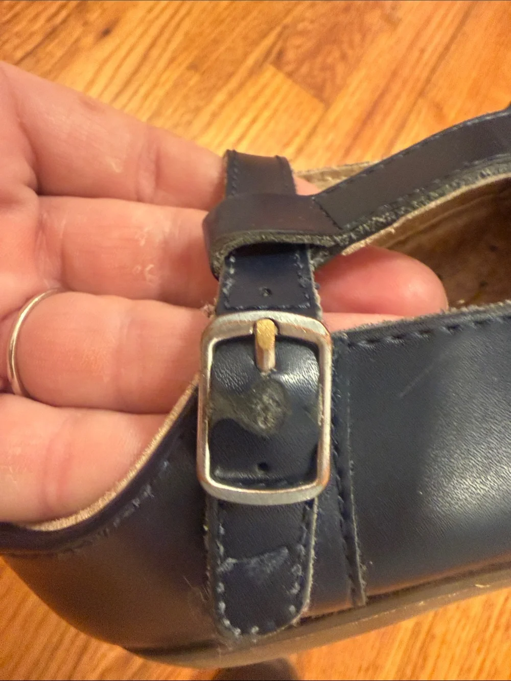 FootMates Navy T‑Bar Mary Jane Kids Shoes